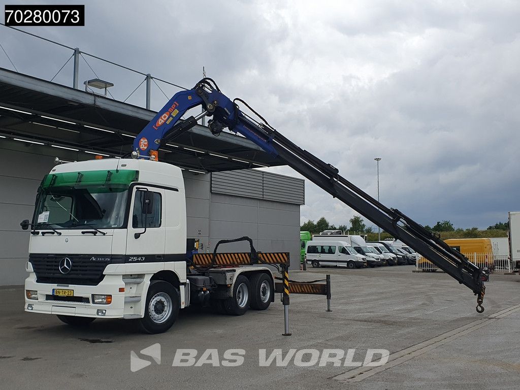 Mercedes Actros Actros 2543 6X2 NL-Truck Liftachse 3-Pedals Kran 9x Extensions PM 40 SP 2010 + Winch Euro 3