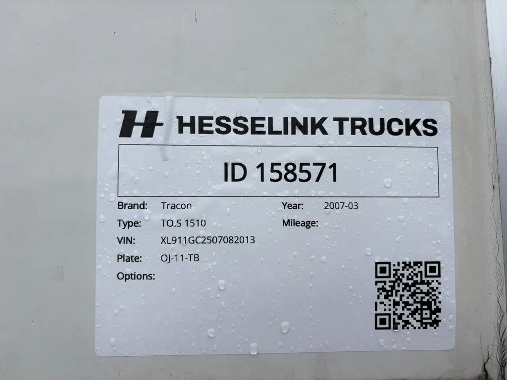 Tracon 1-AS 11M City Laadklep/LBW 2000KG NL Trailer APK/TUV 28-03-2026