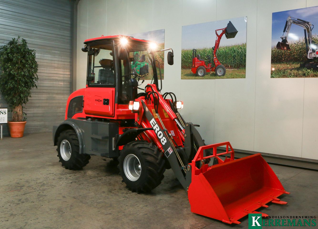Diverse kniklader minishovel shovel wiellader