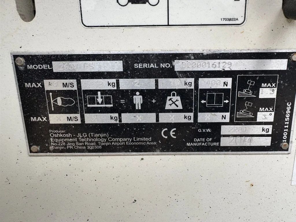 JLG 2630ES Hoogwerker Schaarhoogwerker