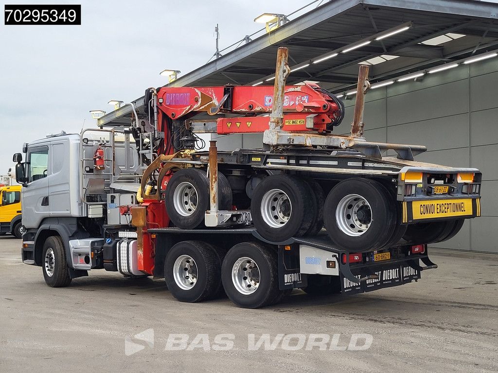 Scania R R580 6X4 NL-Truck Diebolt D28.81 Kran Crane Holztransport + Dolly Retarder Euro 6