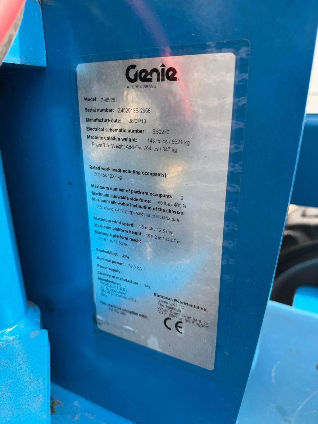 Genie Z45/25J RT Hoogwerker Knikarmhoogwerker
