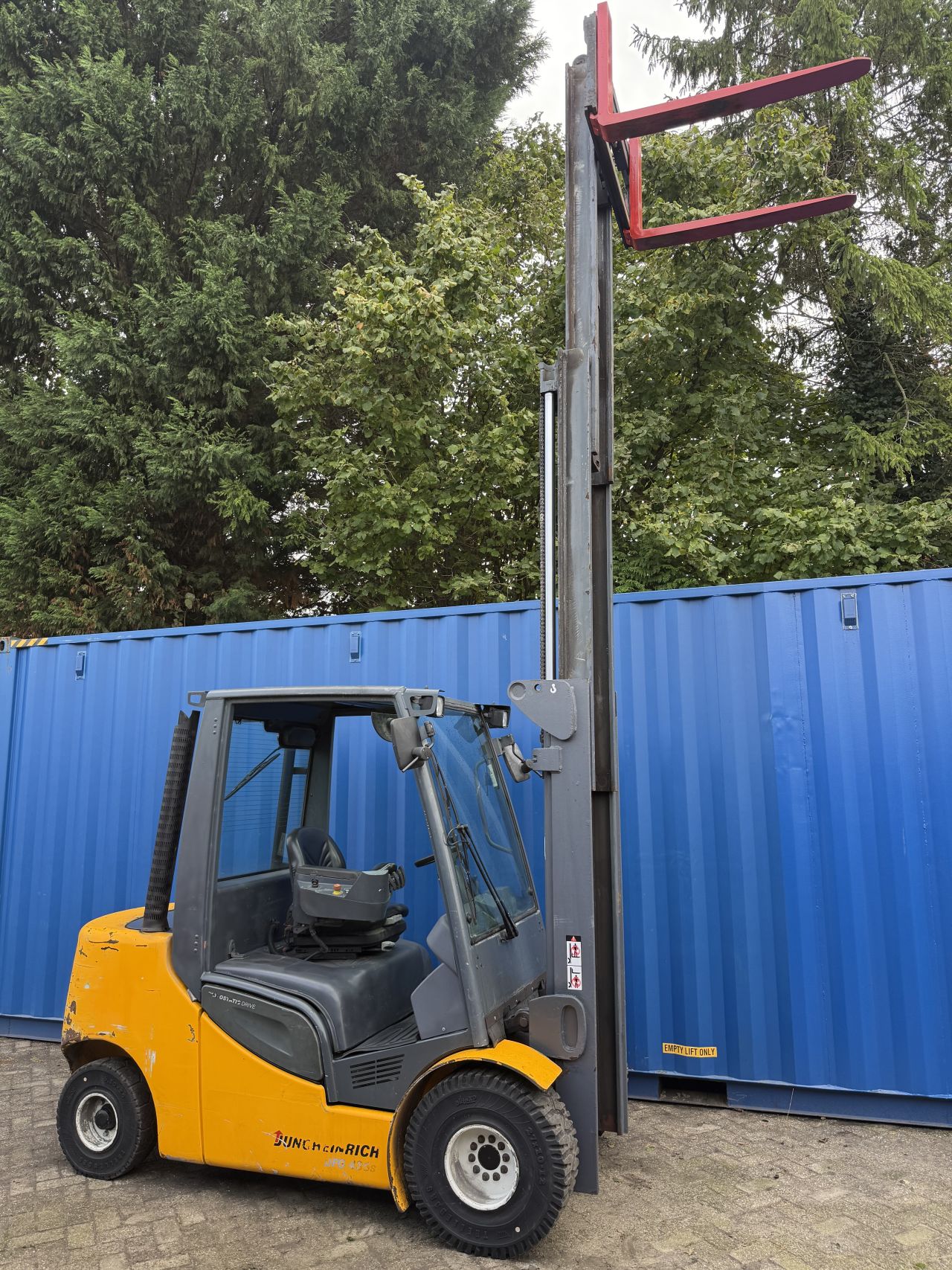 Jungheinrich 3.5 tonner diesel 3-delige mast + sideshift