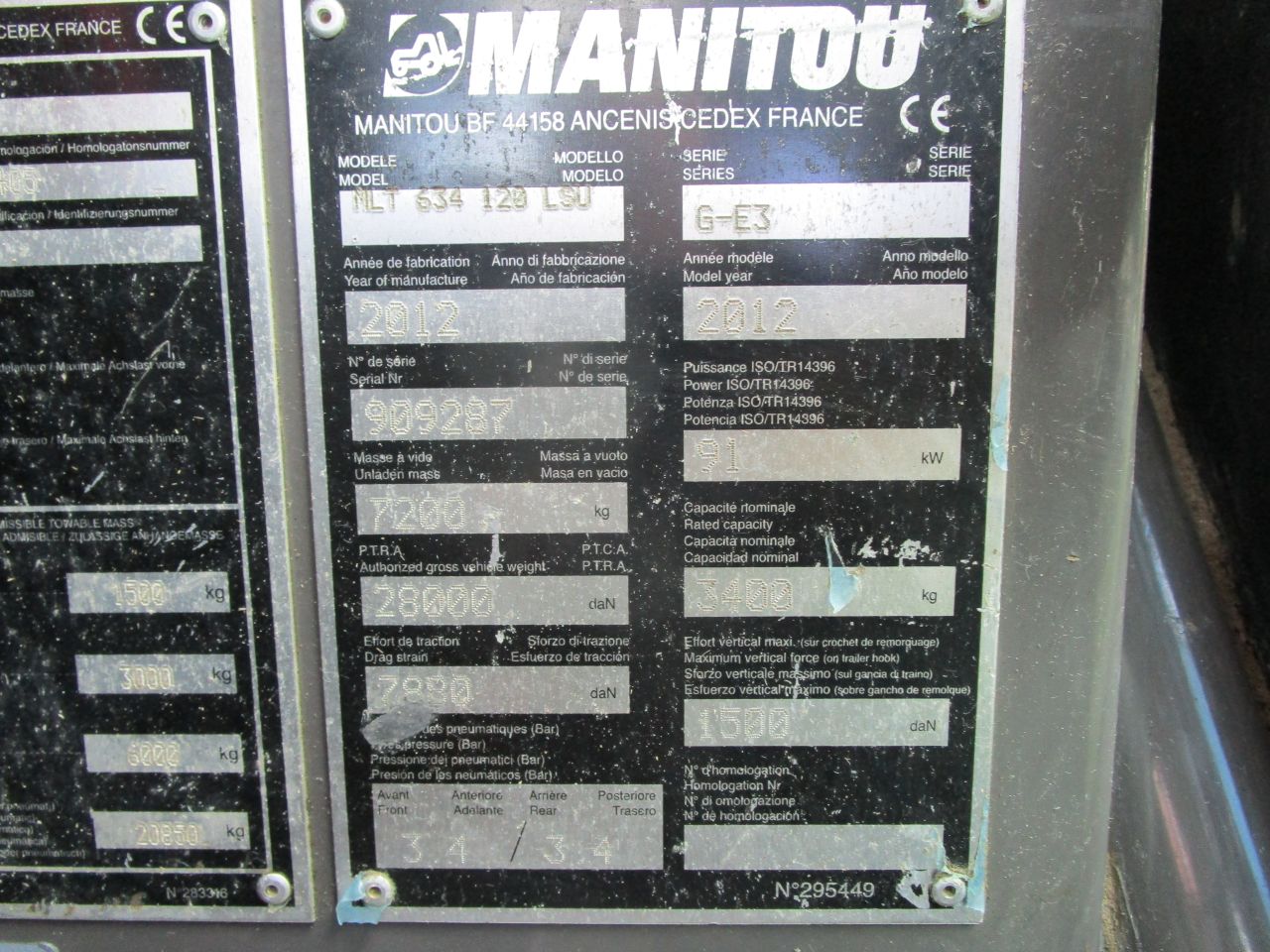 Manitou mlt 634 3960 uur merlo jcb