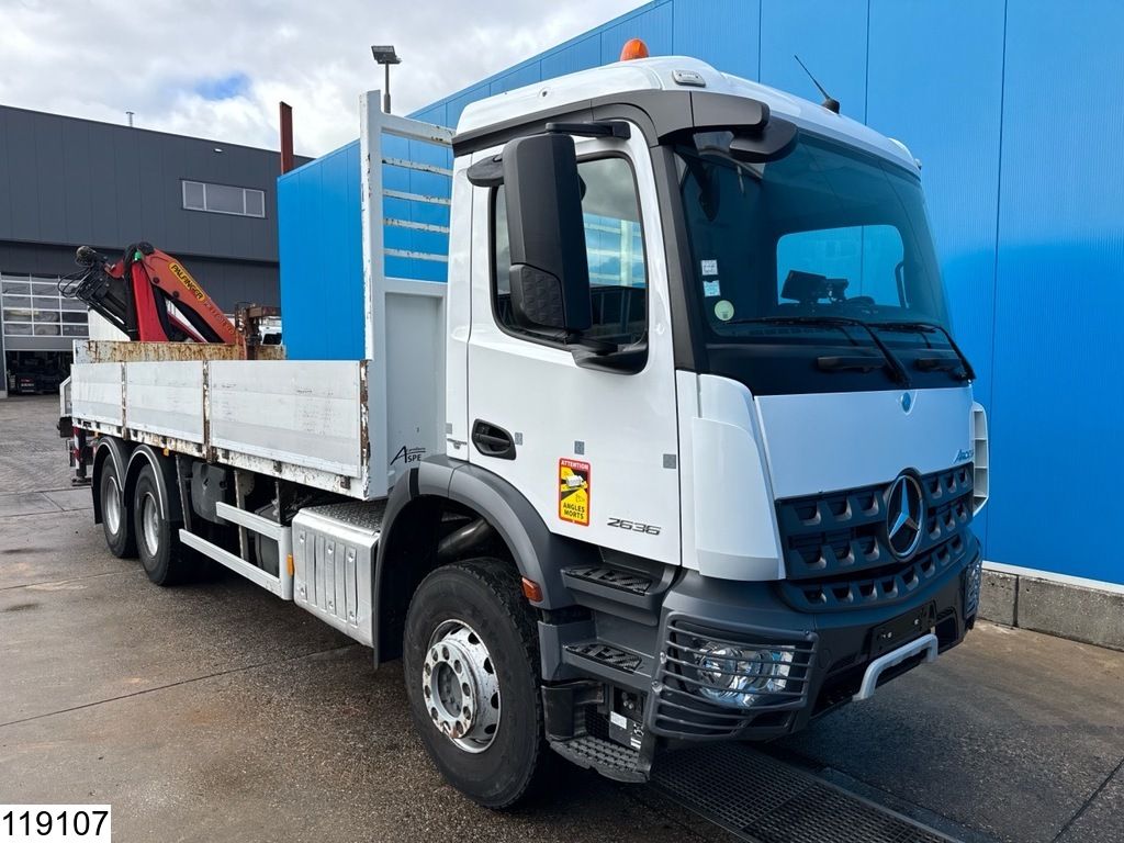 Mercedes Arocs 2636 6x4, EURO 6, Palfinger, Leaf suspension