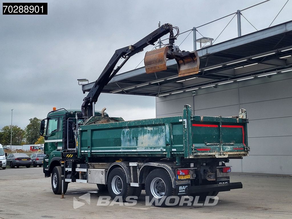 MAN TGS TGS 33.440 6X6 NL-Truck 12m3 Jansen Tipper HMF 1643 Crane Steering-Axle Big-Axle Automatic Euro 6