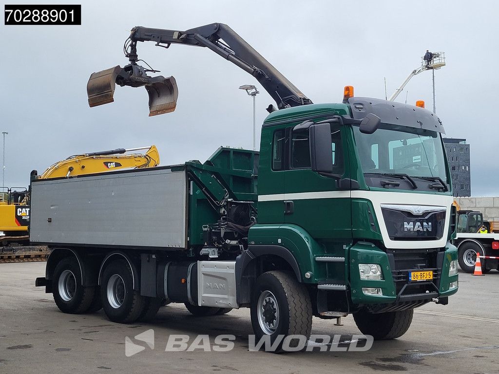 MAN TGS TGS 33.440 6X6 NL-Truck 12m3 Jansen Tipper HMF 1643 Crane Steering-Axle Big-Axle Automatic Euro 6