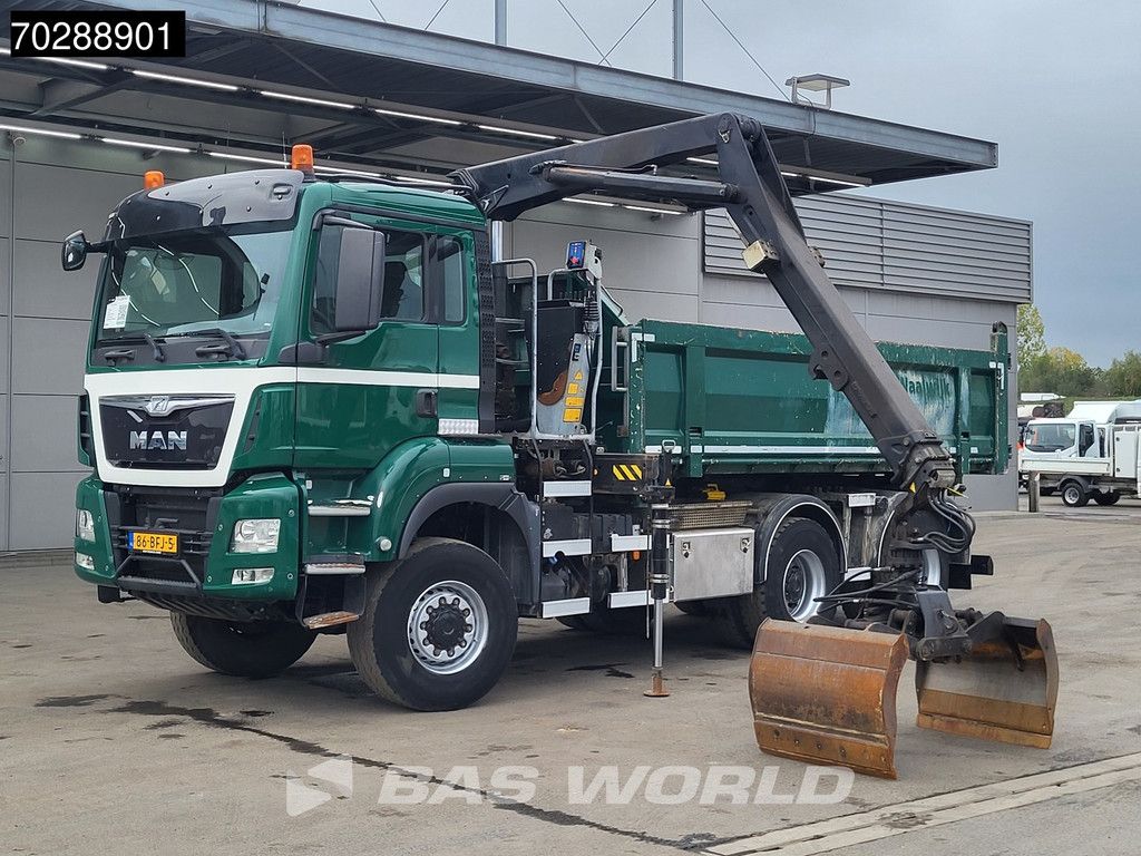 MAN TGS TGS 33.440 6X6 NL-Truck 12m3 Jansen Tipper HMF 1643 Crane Steering-Axle Big-Axle Automatic Euro 6