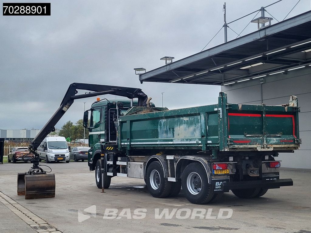 MAN TGS TGS 33.440 6X6 NL-Truck 12m3 Jansen Tipper HMF 1643 Crane Steering-Axle Big-Axle Automatic Euro 6