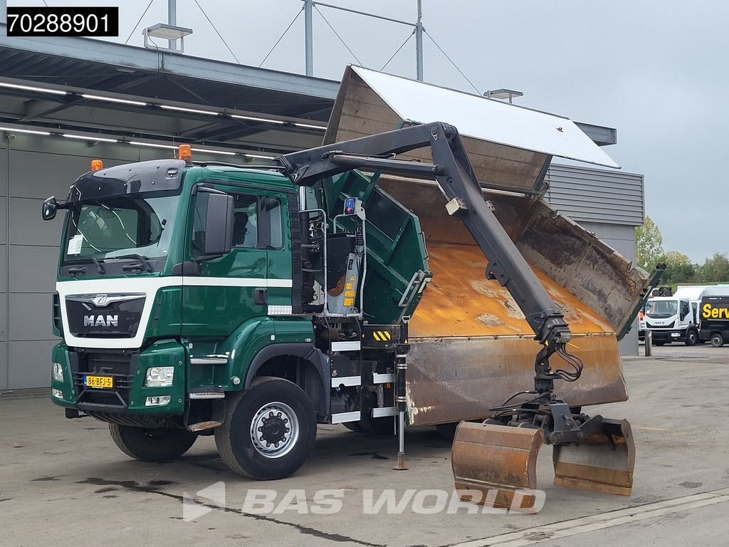 MAN TGS TGS 33.440 6X6 NL-Truck 12m3 Jansen Tipper HMF 1643 Crane Steering-Axle Big-Axle Automatic Euro 6
