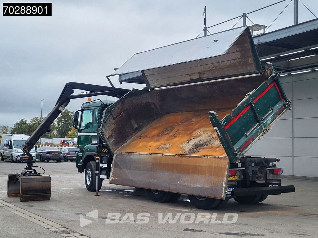 MAN TGS TGS 33.440 6X6 NL-Truck 12m3 Jansen Tipper HMF 1643 Crane Steering-Axle Big-Axle Automatic Euro 6