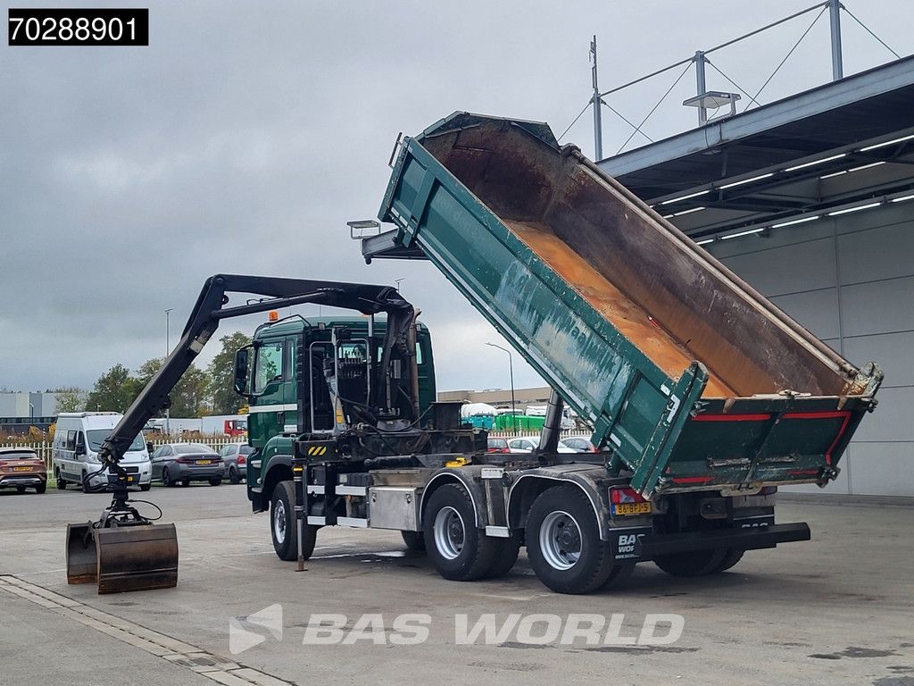 MAN TGS TGS 33.440 6X6 NL-Truck 12m3 Jansen Tipper HMF 1643 Crane Steering-Axle Big-Axle Automatic Euro 6