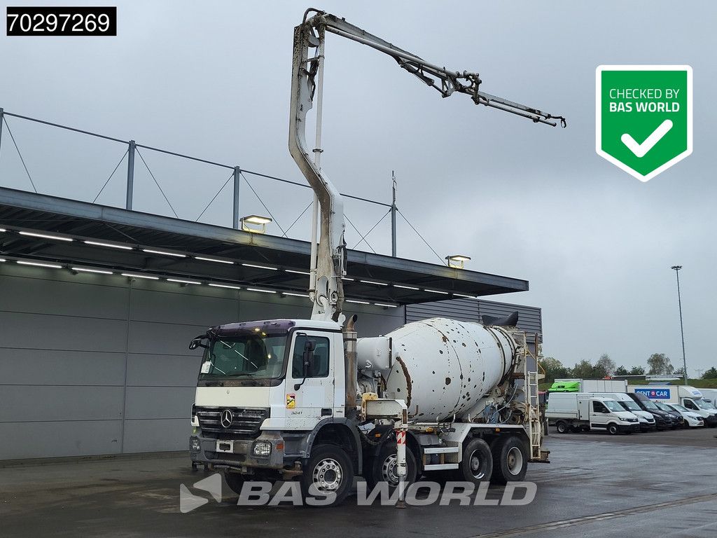 Mercedes Actros 3241 8X4 7m3 Putzmeister Mixer Big-Axle Steelsuspension Automatic Pompe+Mixer Euro 4