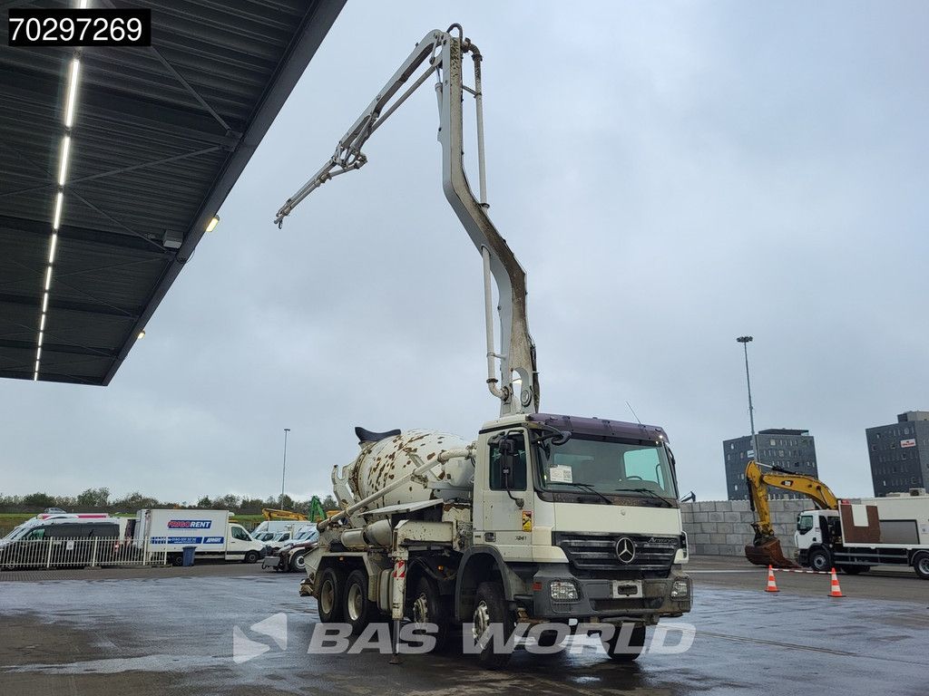 Mercedes Actros 3241 8X4 7m3 Putzmeister Mixer Big-Axle Steelsuspension Automatic Pompe+Mixer Euro 4