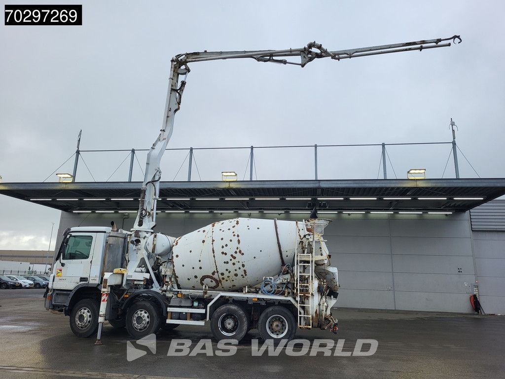 Mercedes Actros 3241 8X4 7m3 Putzmeister Mixer Big-Axle Steelsuspension Automatic Pompe+Mixer Euro 4