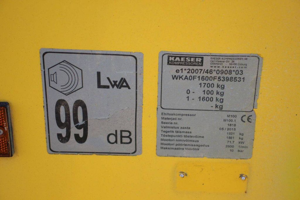 Compressor Kaeser M100 Diesel 10bar 2015