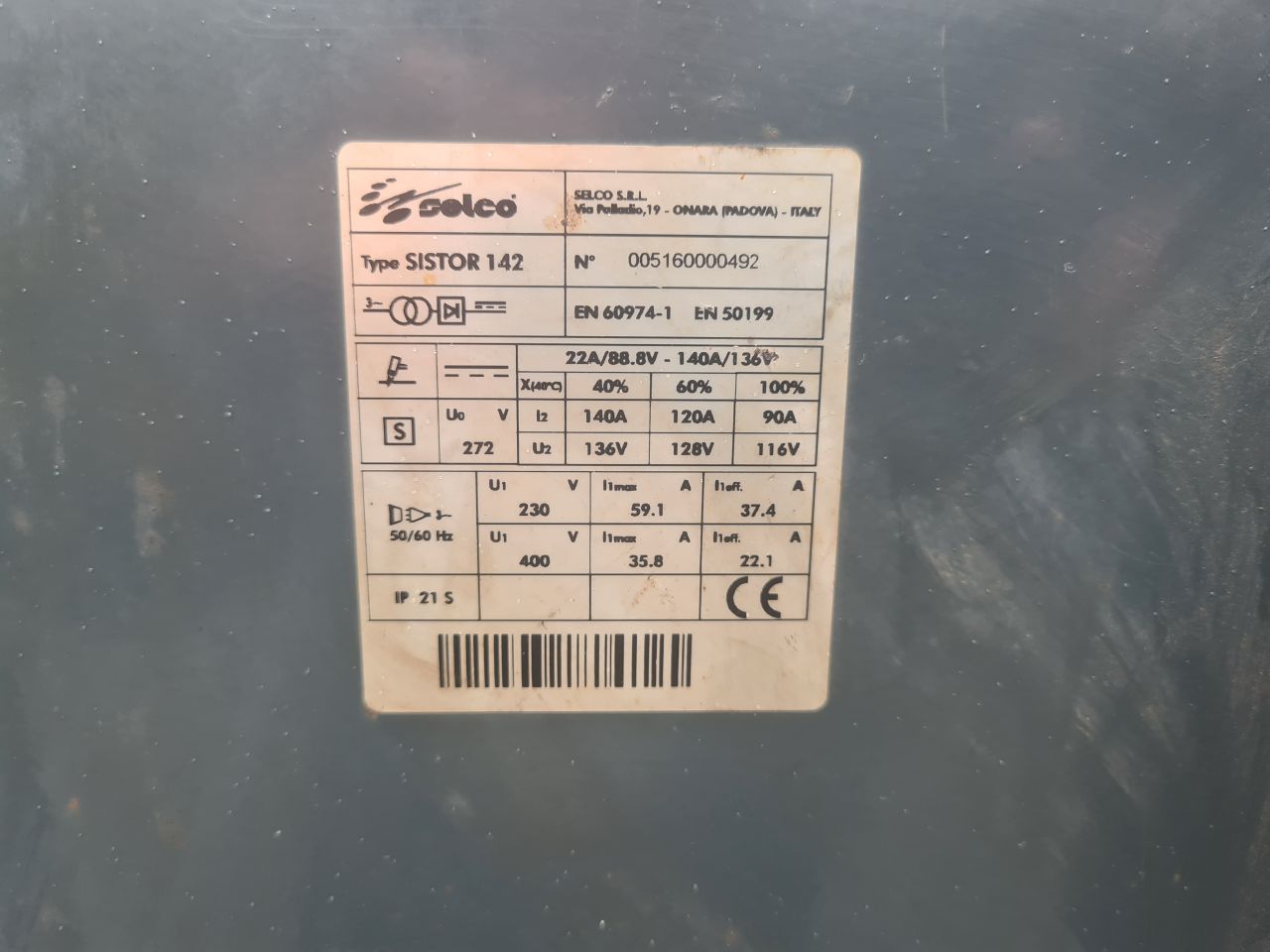 Selco Sistor 142 380v plasmasnijder plasmabron.
