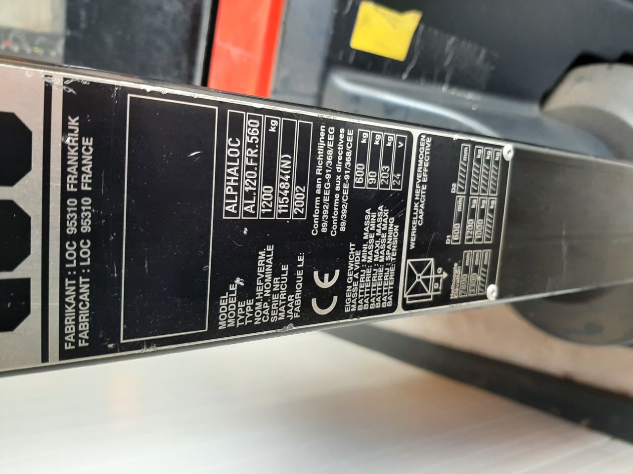 Loc elektrische stapelaar 1200 kg 3300 mm