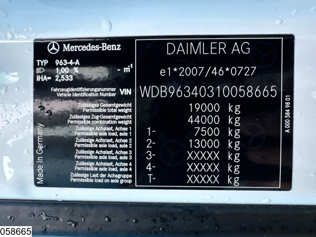 Mercedes Actros 1845 EURO 6, Retarder, Standairco