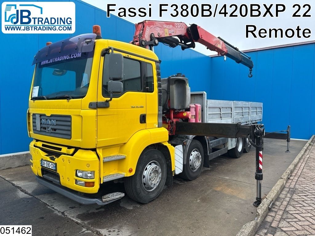 MAN TGA 35 400 8x2, Handgeschakeld, Fassi, Remote