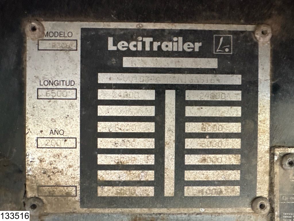 Lecitrailer open laadbak