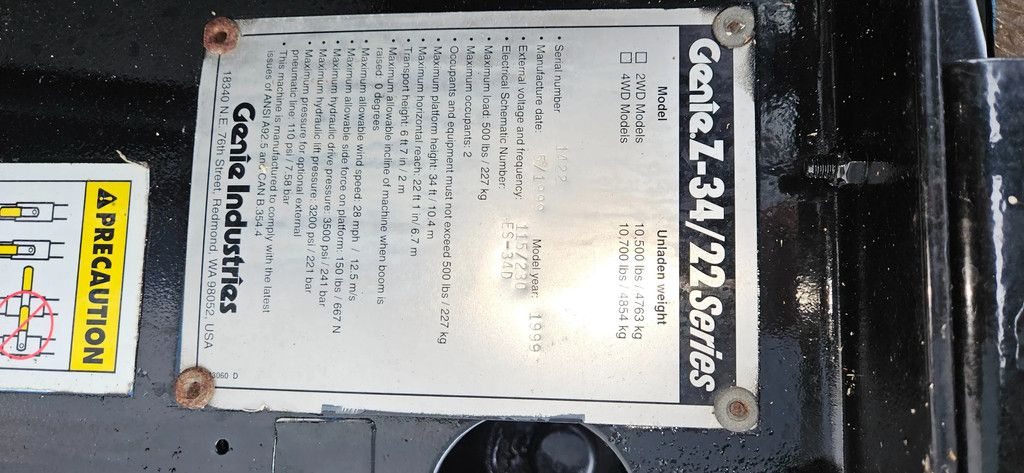 Genie Z34/22 4x4 hoogwerker