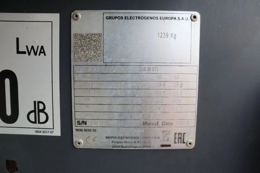 Atlas Copco QAS 30 ST3 | 30 KVA | CONVERTOR BROKEN