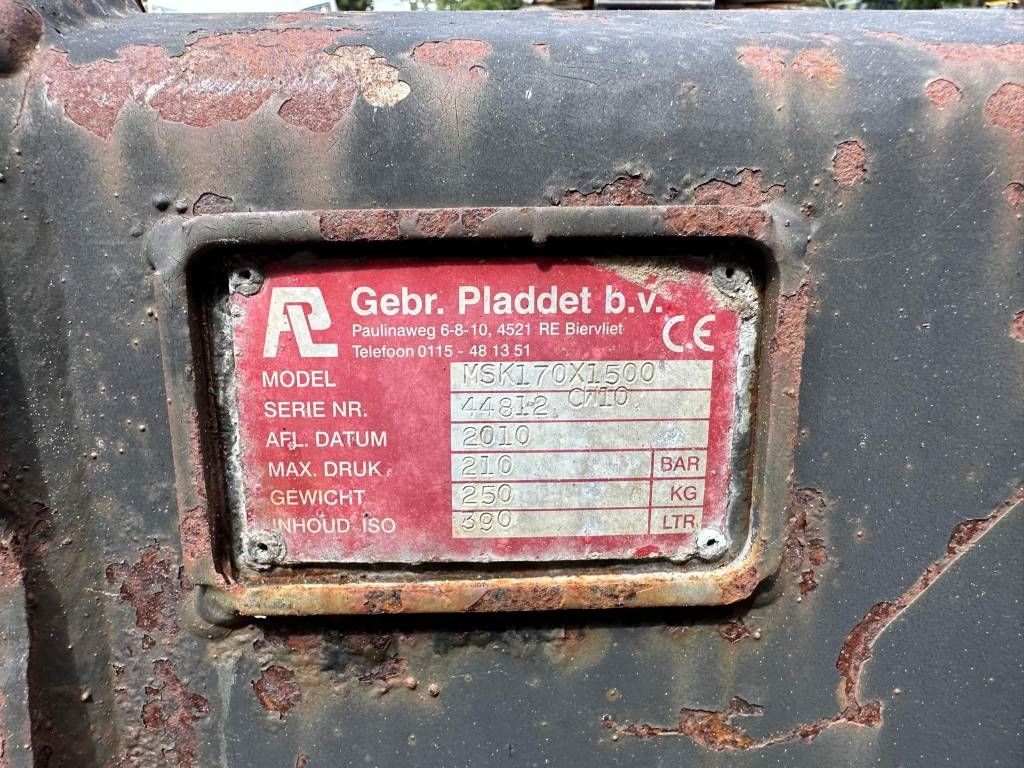 Pladdet CW10 tilt bucket / schwenklöffel / kantelbak graaf