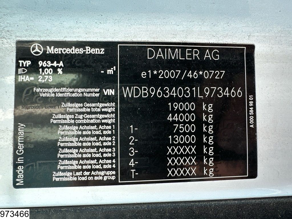 Mercedes Actros 1843 EURO 6, Retarder, Standairconditioning