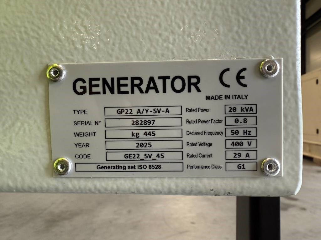 Yanmar 4TNV88-22G - 22 kVA - Stage V Genset - DPX-19907-O