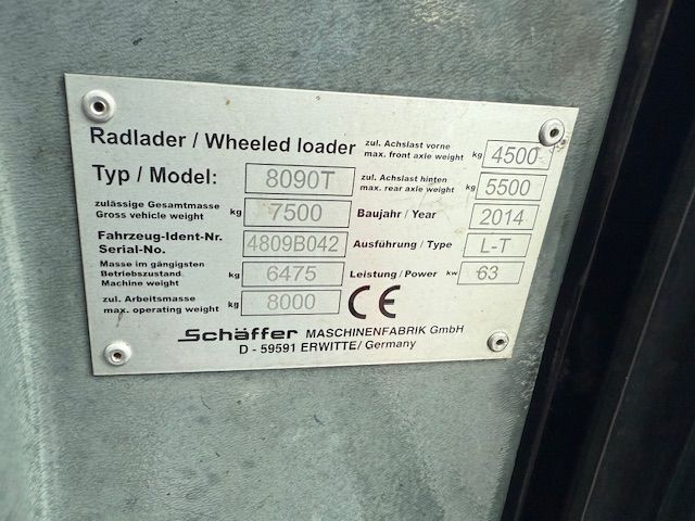 Schaffer 8090T Telescoop Shovel Loader Verreiker 5m 3T 5100u