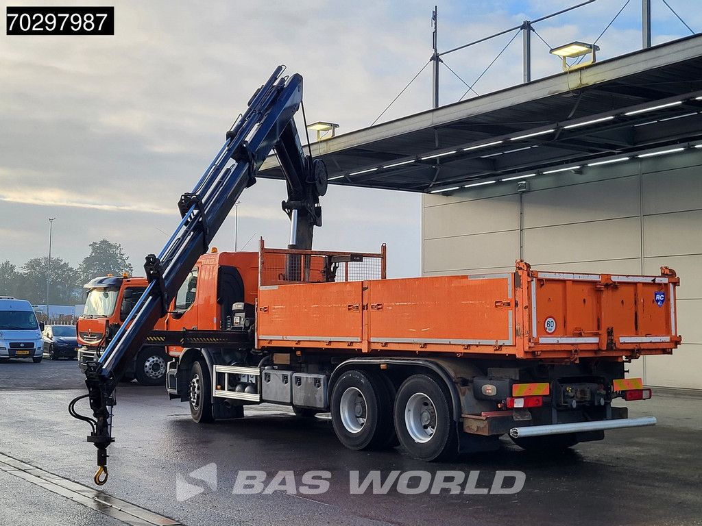Renault Lander Premium 430 6X4 10m3 Atelier Tipper RC HIAB 211 EP-4 Crane Big-Axle Euro 5