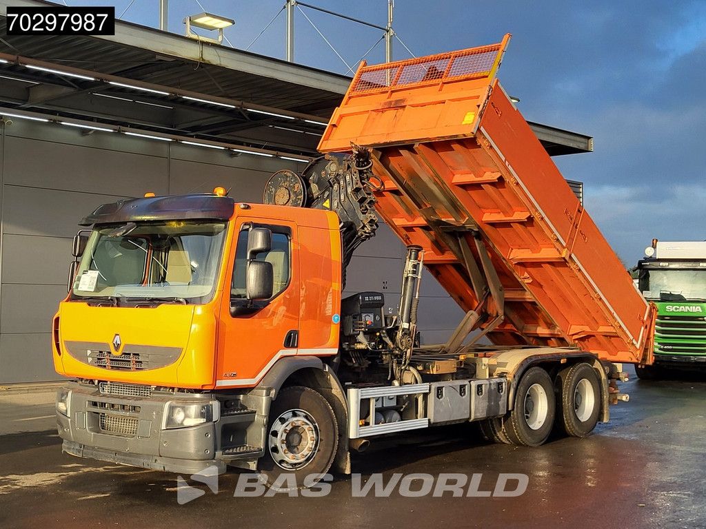 Renault Lander Premium 430 6X4 10m3 Atelier Tipper RC HIAB 211 EP-4 Crane Big-Axle Euro 5