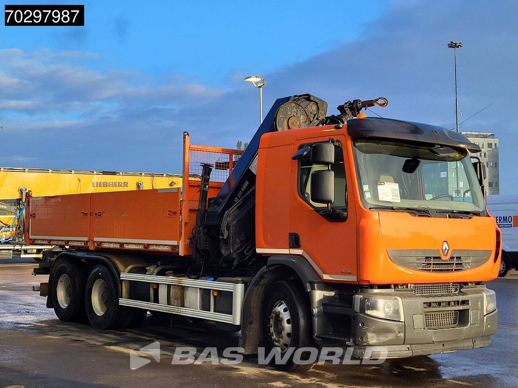 Renault Lander Premium 430 6X4 10m3 Atelier Tipper RC HIAB 211 EP-4 Crane Big-Axle Euro 5