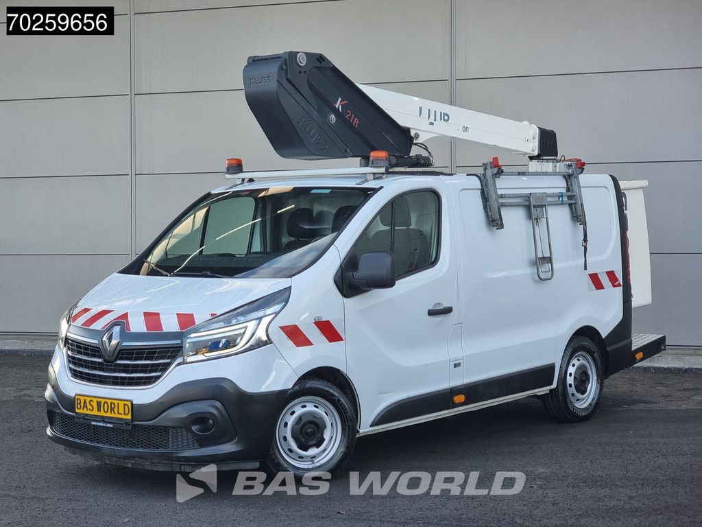 Renault Trafic 145pk Hoogwerker 11,4meter Werkhoogte LED Airco Cruise Werkplaatsinrichting Euro6 Nacelle Arbeitsbühne Klubb K21B Hubarbeitsbühne 5m3 A/C Cruise control