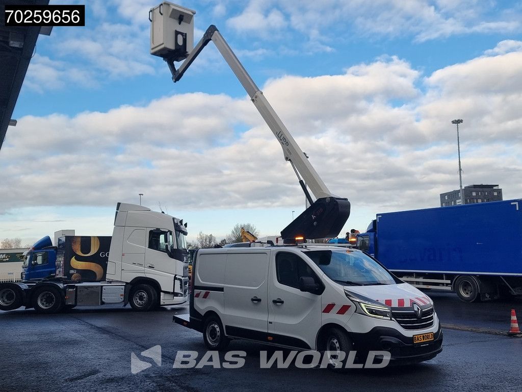Renault Trafic 145pk Hoogwerker 11,4meter Werkhoogte LED Airco Cruise Werkplaatsinrichting Euro6 Nacelle Arbeitsbühne Klubb K21B Hubarbeitsbühne 5m3 A/C Cruise control