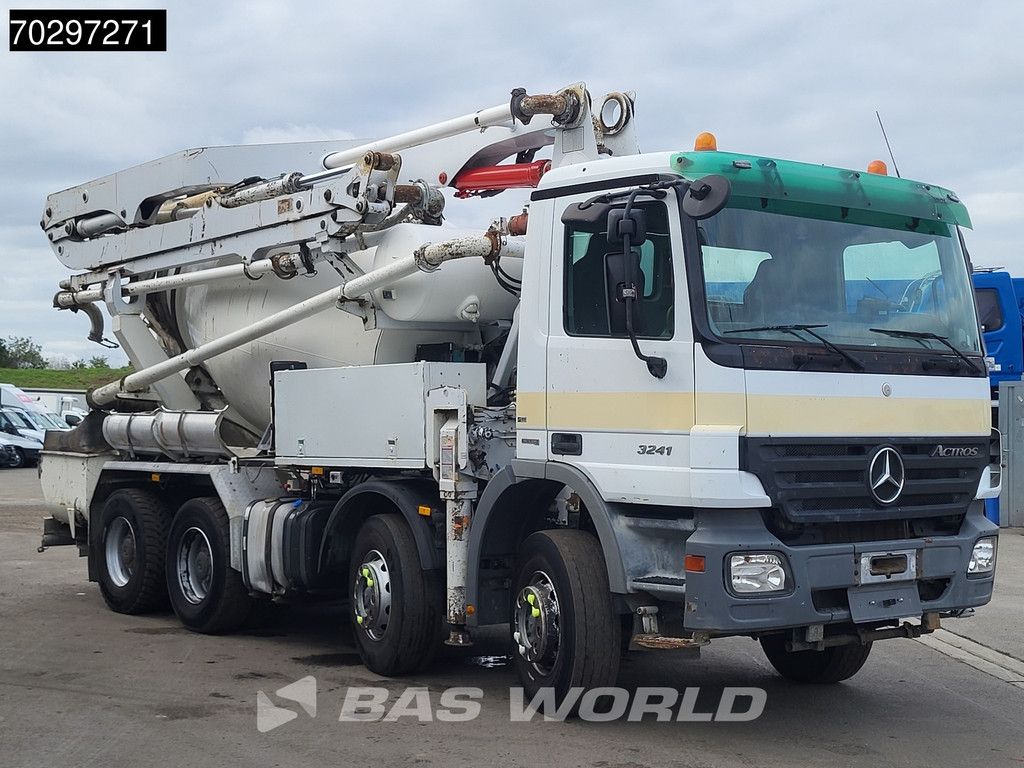 Mercedes Actros 3241 8X4 7m3 Putzmeister Mixer Big-Axle Steelsuspension 3-Pedals Pompe+Mixer Euro 4