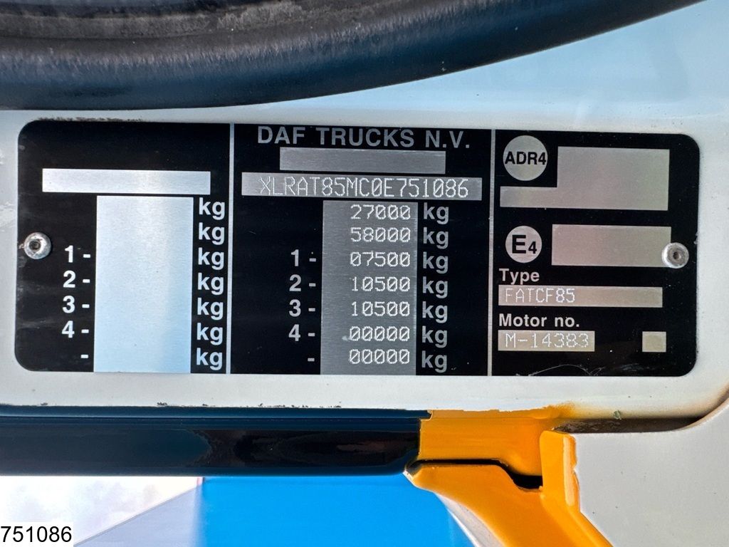 DAF CF 85 360 6x4, EURO 4, Dalby, Leaf suspension