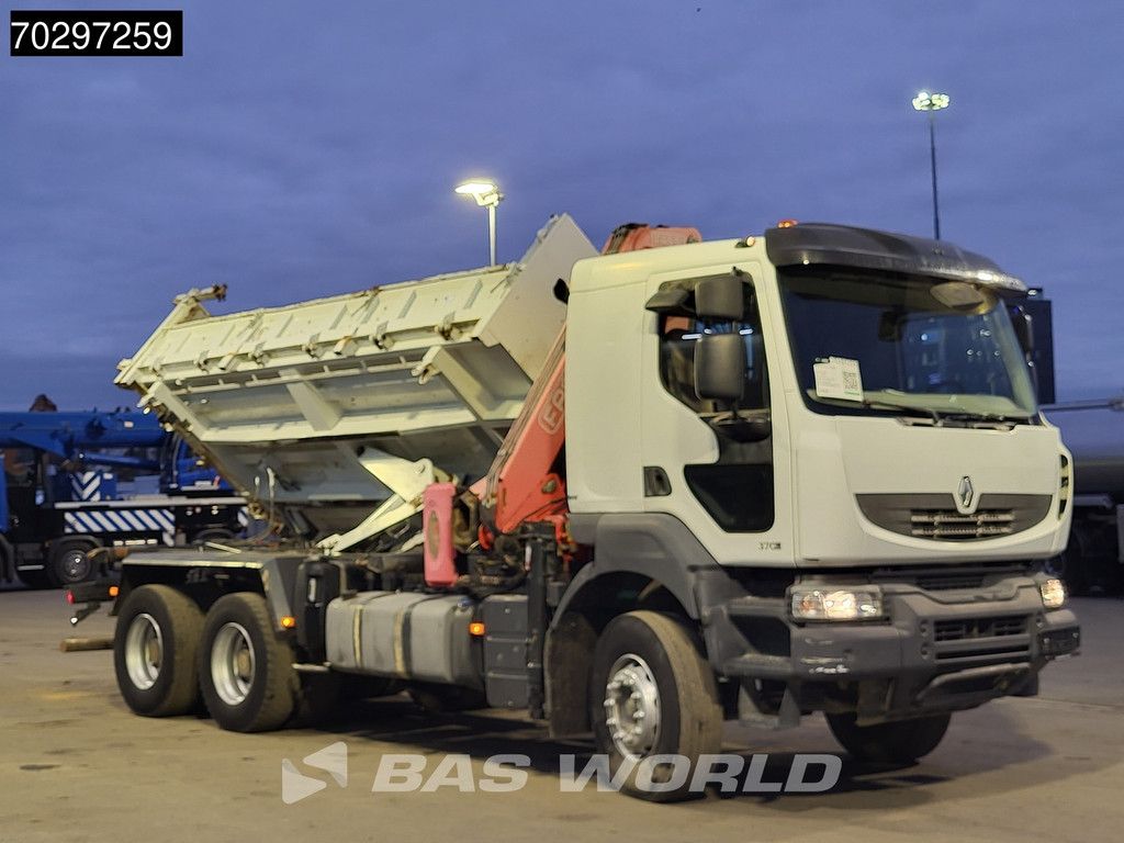 Renault Kerax Kerax 370 6X4 Fassi F150AXS.22 Crane 10m3 2-side tipper Big-Axle Steelsuspension Manual