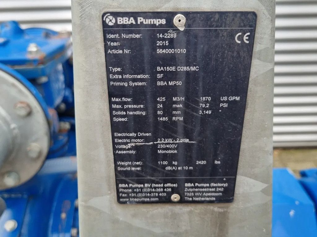 BBA BA150E D285 with 400V