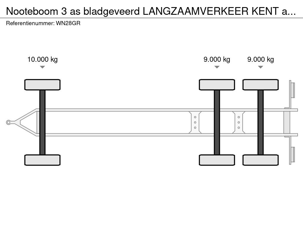 Nooteboom 3 as bladgeveerd LANGZAAMVERKEER KENT aluminium oprij ritten!