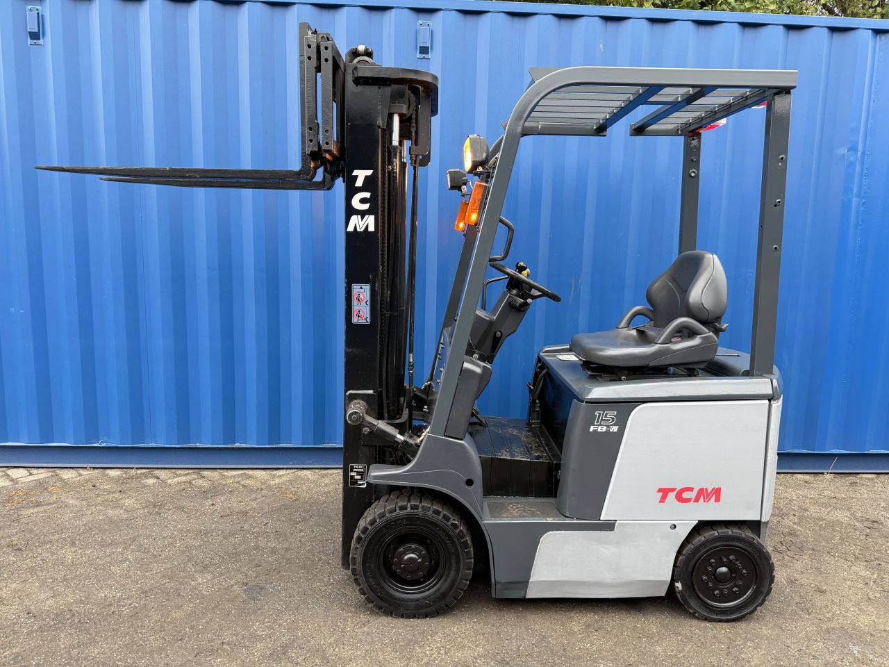 TCM 1.5 tonner elektrisch 3-delig Freelift Sideshift verlichting