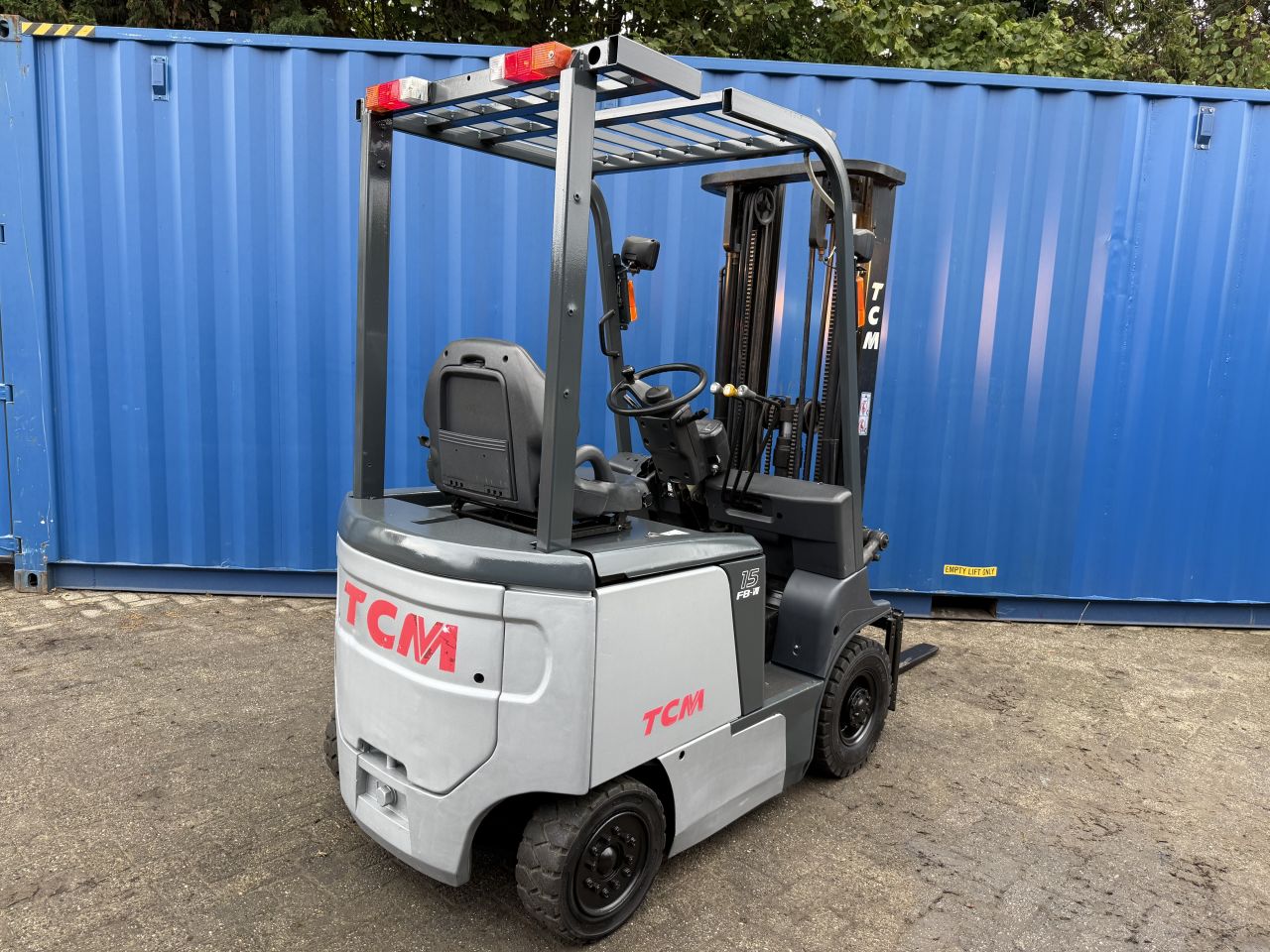 TCM 1.5 tonner elektrisch 3-delig Freelift Sideshift verlichting