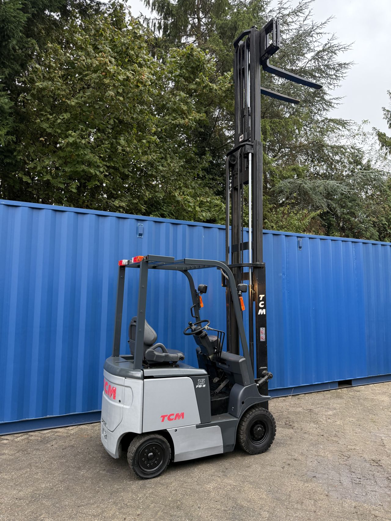 TCM 1.5 tonner elektrisch 3-delig Freelift Sideshift verlichting