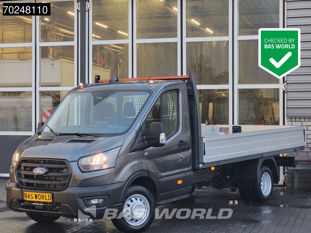 Ford Transit 165pk Open laadbak Dubbellucht Pritsche Trekhaak Airco Cruise Camera Klima AHK Tempomat