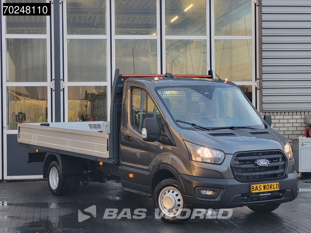 Ford Transit 165pk Open laadbak Dubbellucht Pritsche Trekhaak Airco Cruise Camera Klima AHK Tempomat