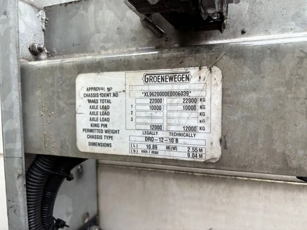 Groenewegen 11M City-trailer Stuuras Dhollandia Laadklep 2000KG APK/TUV 08-04-2026