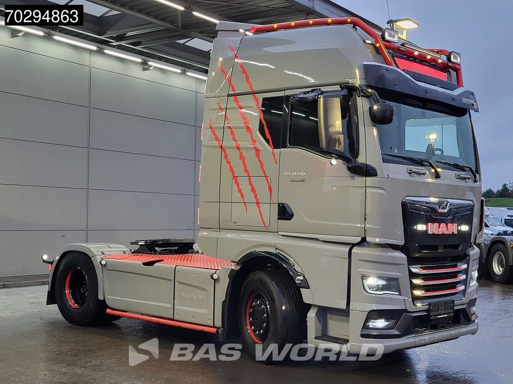 MAN TGX TGX 18.510 4X2 Individual Lion S! Full-Air Retarder Standairco 2xTanks Leather PTO ACC Navi LED Euro 6