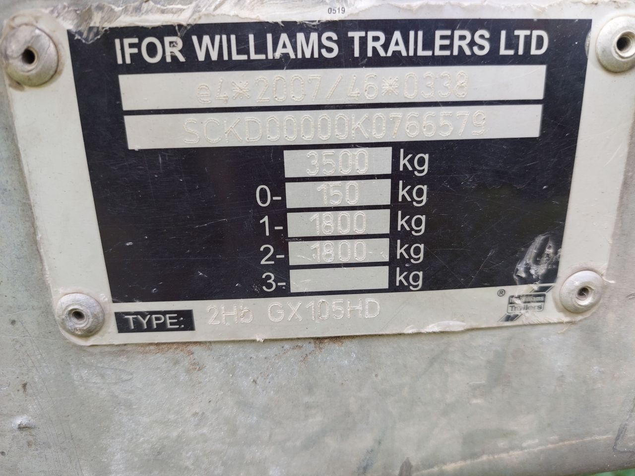 Ifor Williams GX35 3500 KG 2 stuks 2019