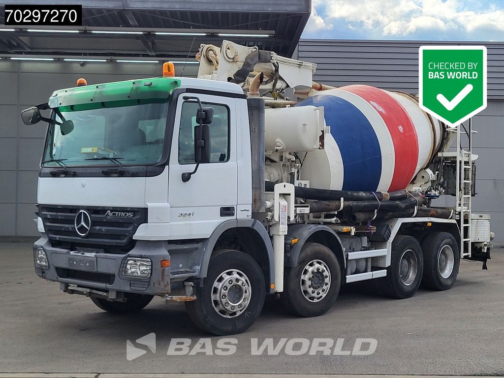 Mercedes Actros 3241 8X4 Putzmeister TMM 21-3 Mixer Big-Axle Steelsuspension Automatic Euro 4
